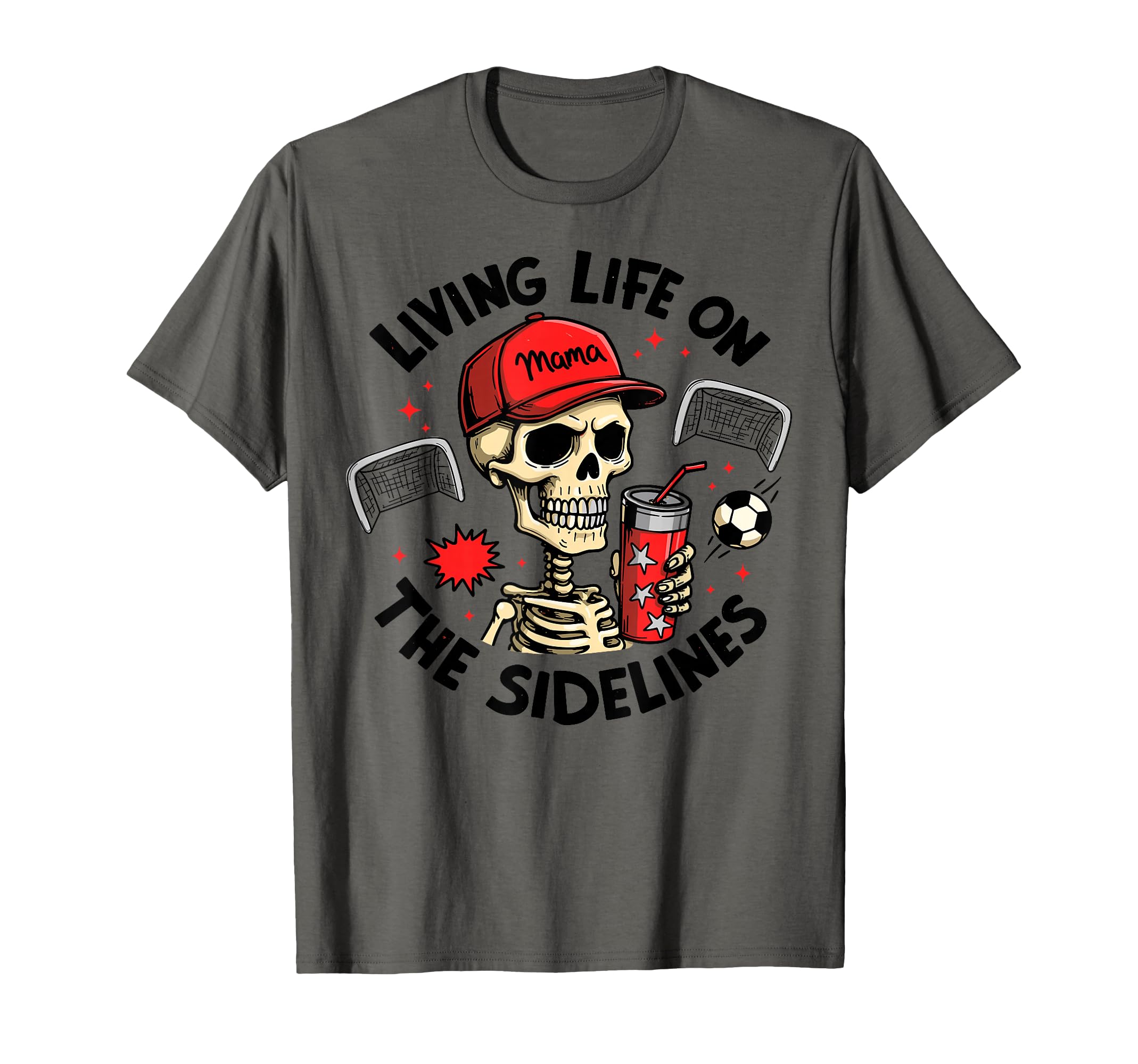 Living Life Sidelines Soccer Mama T-Shirt - Aesthetic Graphic Men Women