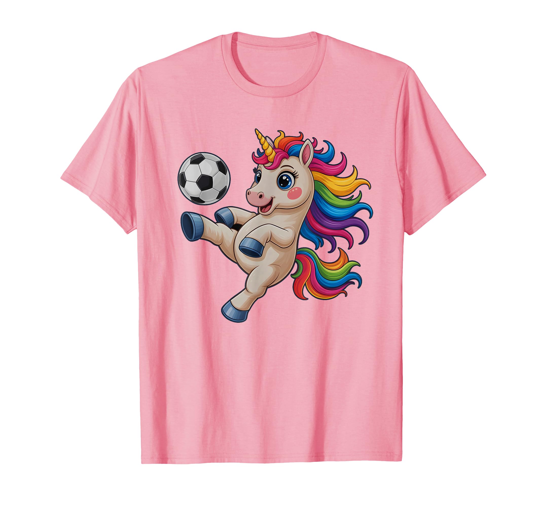 Kawaii Soccer Just Who Loves Unicorn T-Shirt - Novelty Apparel for Adults
