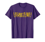 Australia Green And Yellow Athletic T-Shirt - Trendy Graphic Men Women