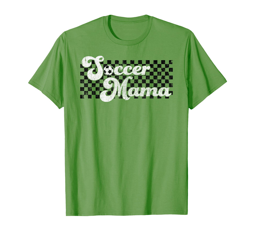 Soccer Mama Soccer Mom Checkered T-Shirt - Minimalist Print for Adults