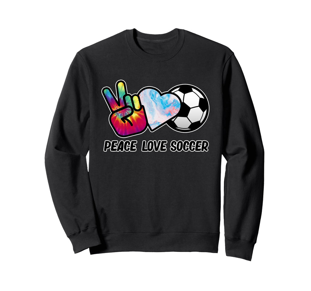 Peace Love Soccer Football Lover Sweatshirt - Aesthetic Graphic Unisex
