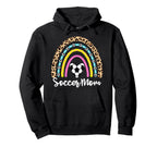 Soccer Mom Boho Rainbow Funny Soccer Player Hoodie - Unique Graphic Unisex