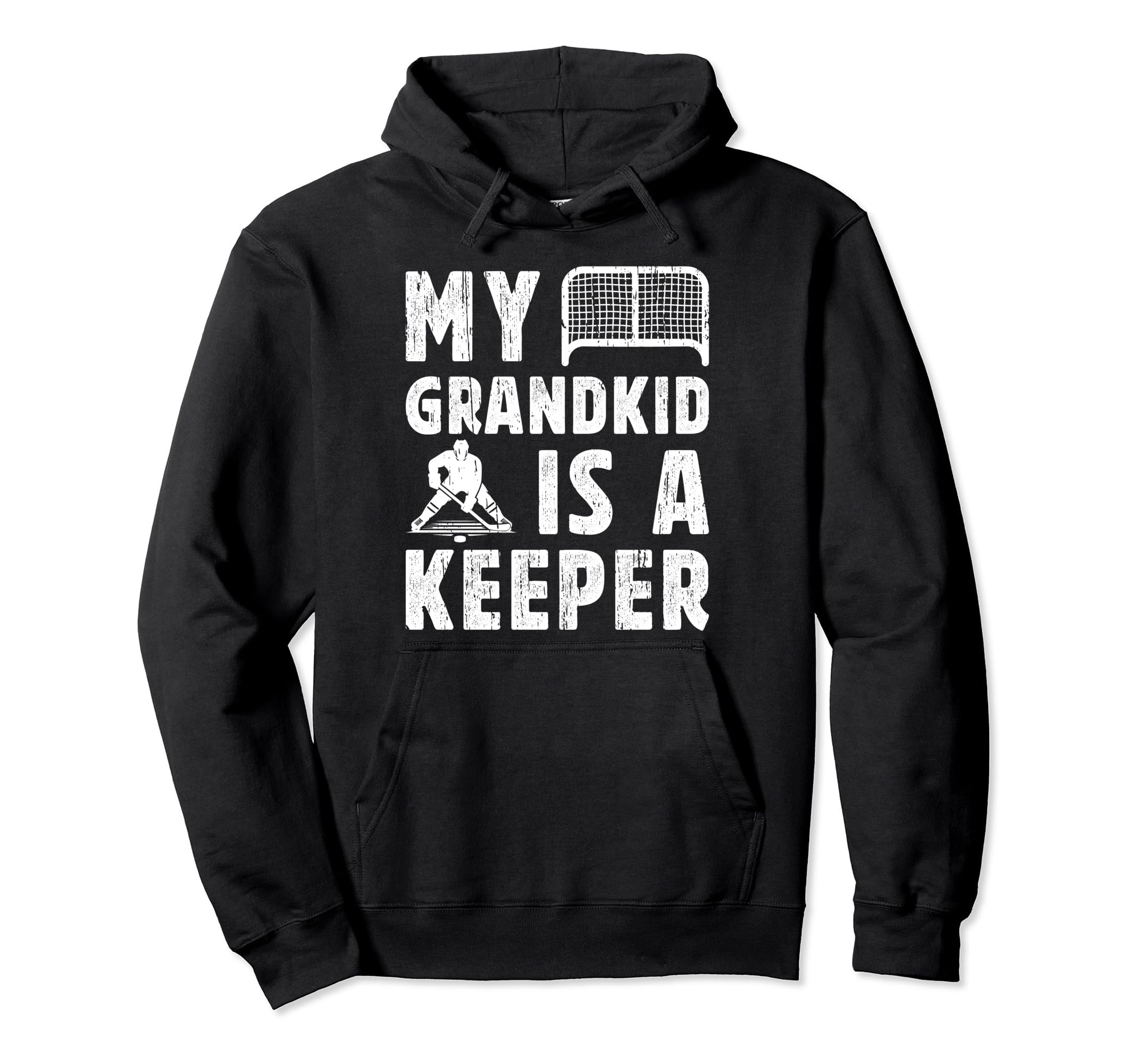 Proud Hockey Goalkeeper Grandpa Hockey Hoodie - Graphic Print Men Women
