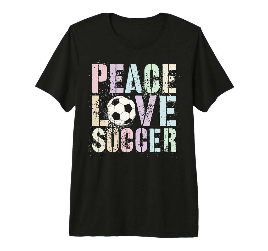 Funny Peace Love Soccer Goal Like Club T-Shirt - Aesthetic Graphic Unisex