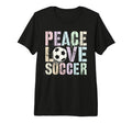 Funny Peace Love Soccer Goal Like Club T-Shirt - Aesthetic Graphic Unisex