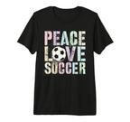 Funny Peace Love Soccer Goal Like Club T-Shirt - Aesthetic Graphic Unisex