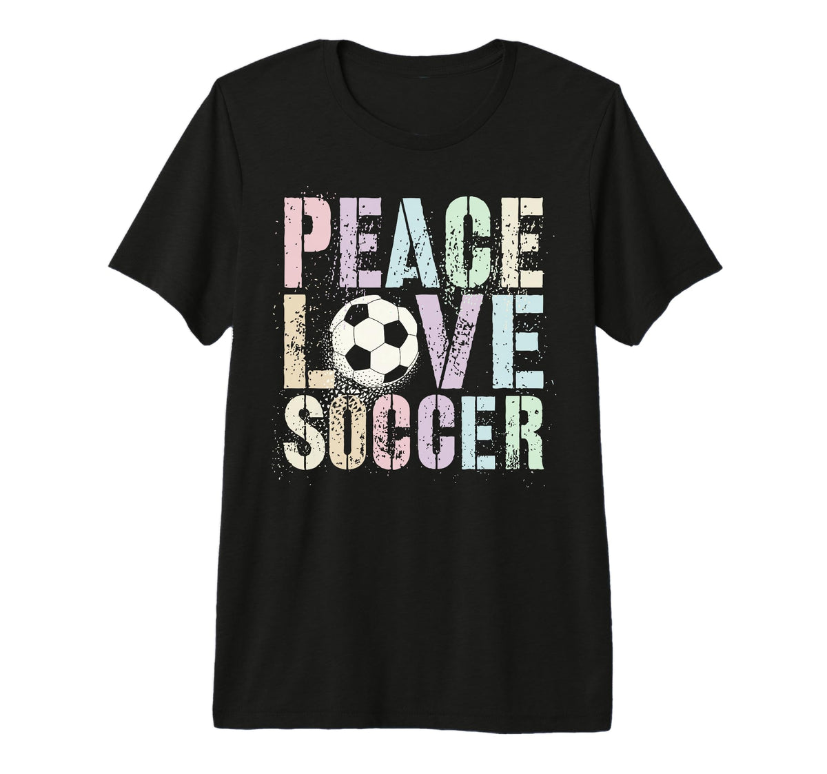 Funny Peace Love Soccer Goal Like Club T-Shirt - Aesthetic Graphic Unisex
