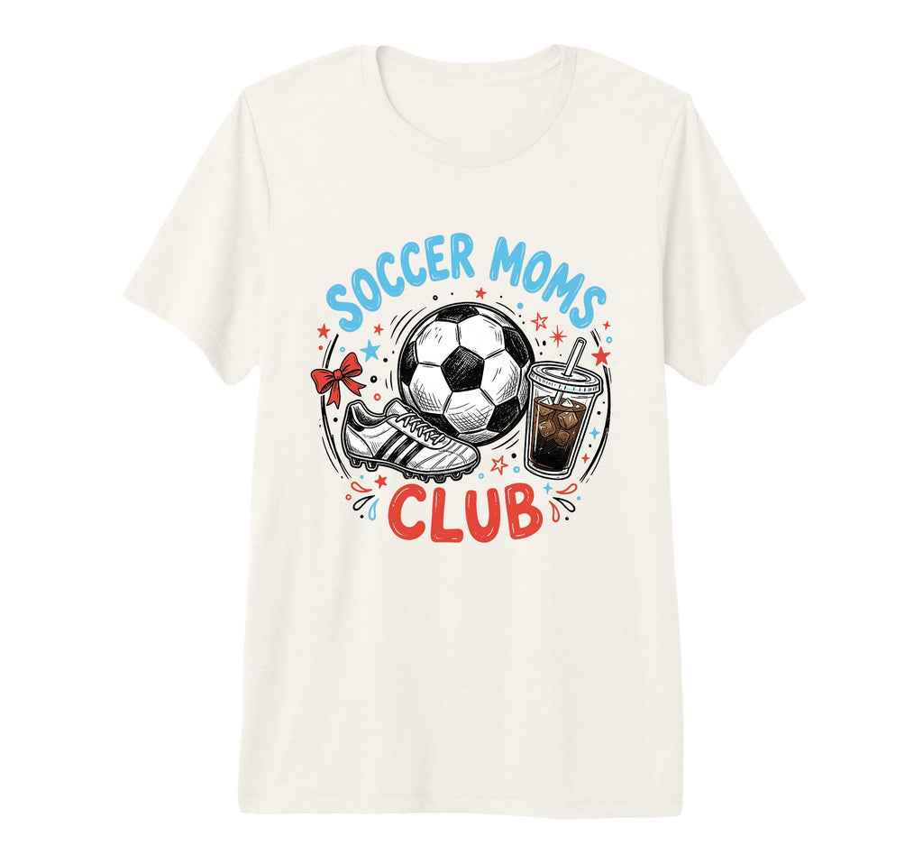 Soccer Moms Club Iced Coffee Cleats T-Shirt - Novelty Apparel Men Women