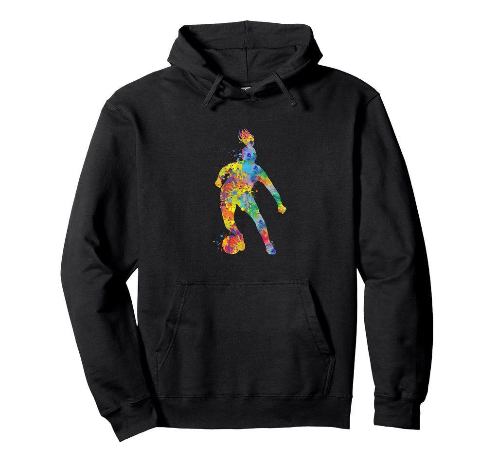 Colorful Soccer Player And Hoodie - Novelty Apparel Men Women