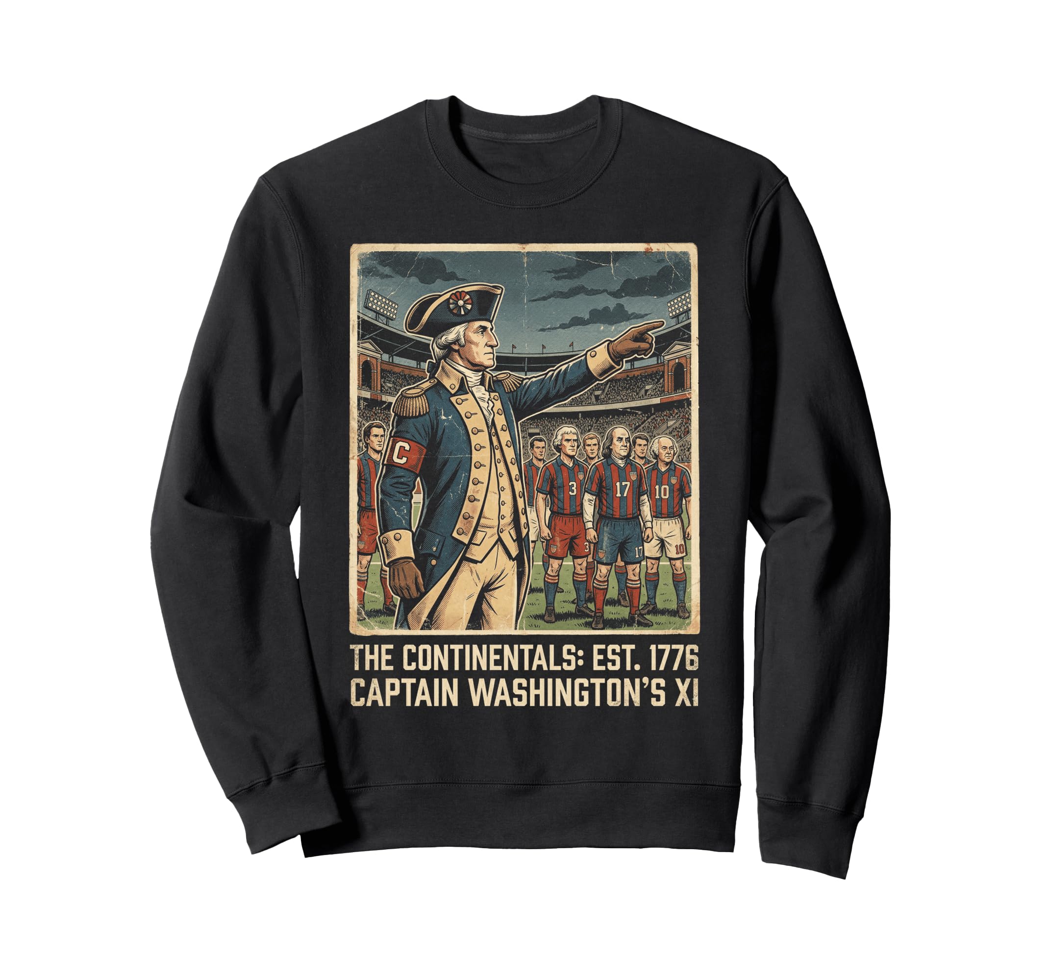 Captain Washingtons Xi Sweatshirt - Fun Novelty Design Men Women