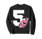 5 Soccer Birthday Gift Soccer Fan Sweatshirt - Minimalist Print Men Women