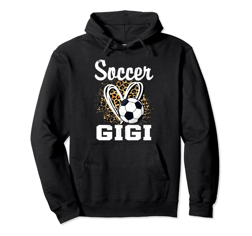 Soccer Gigi Leopard Heart Grandma Hoodie - Fun Novelty Design for Adults