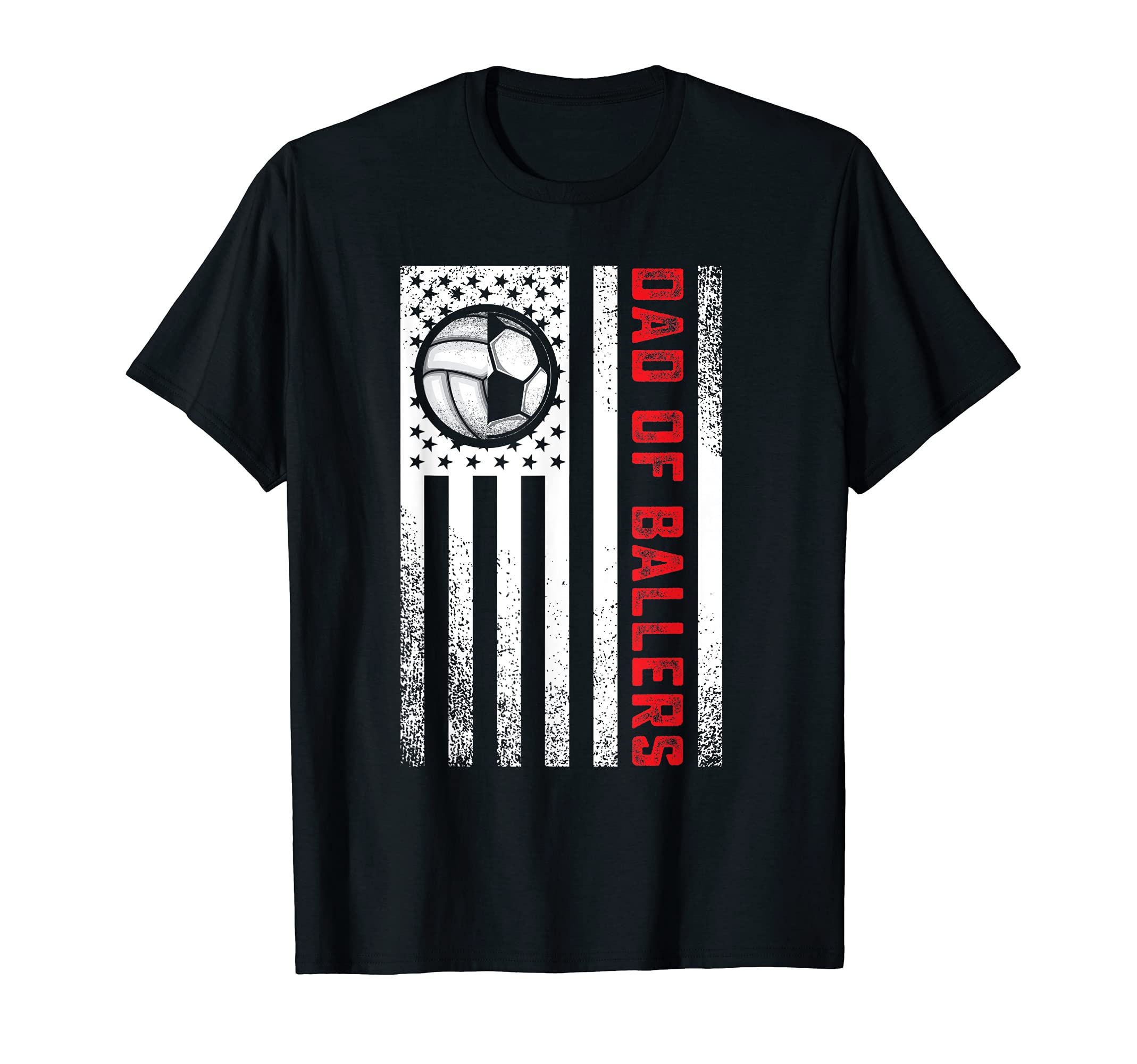 American Flag Dad Ballers T-Shirt - Fun Novelty Design Men Women