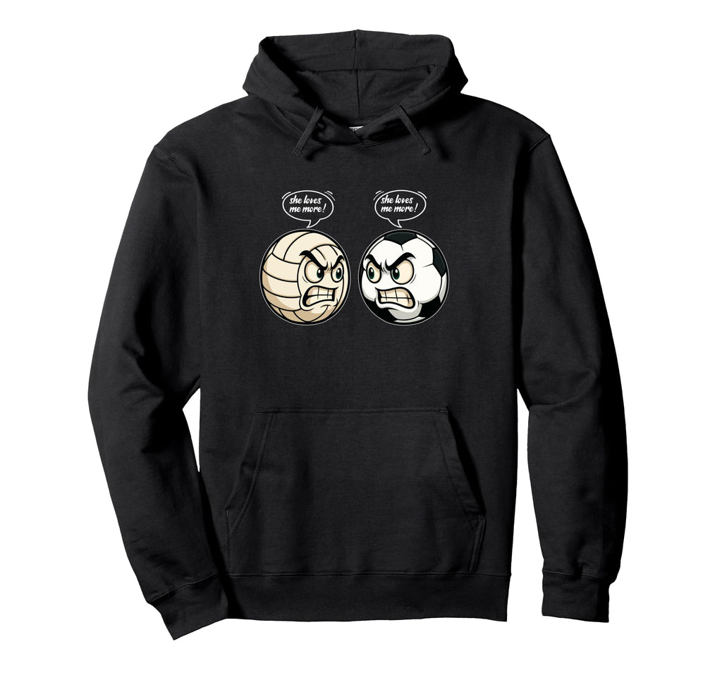 Soccer Volleyball Daughter She Love Me Hoodie - Unique Graphic Men Women