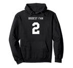 Number 2 Biggest Fan Sport Spirit Hoodie - Casual Everyday Wear Unisex
