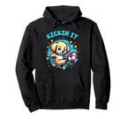 Kickin It Soccer Player Puppy Dog Ball Hoodie - Aesthetic Graphic Men Women