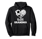 Ball Grandma Heart Funny Soccer Hoodie - Unique Graphic Men Women