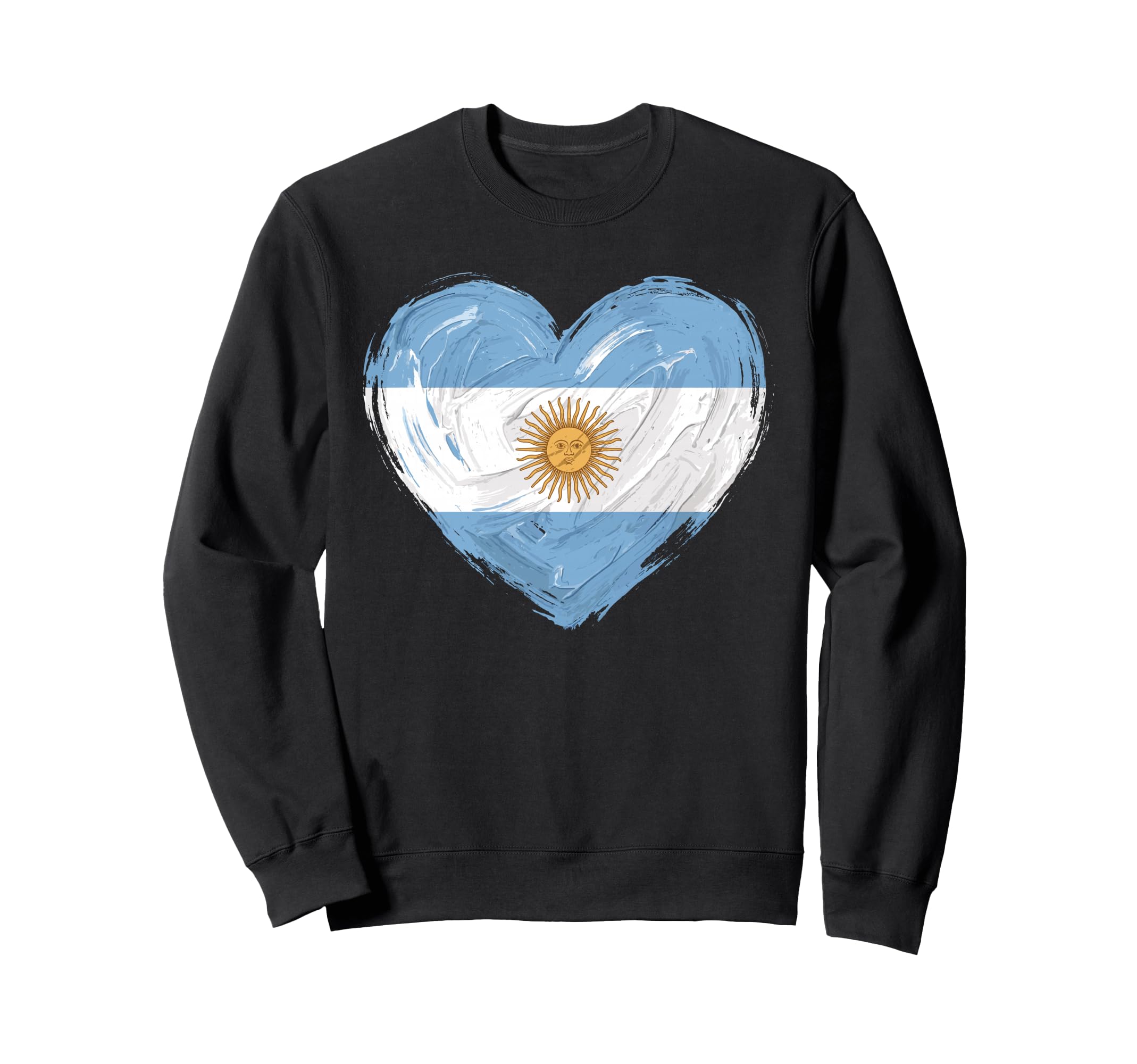 Argentina Flag Heart Soccer Football Sweatshirt - Minimalist Print Unisex