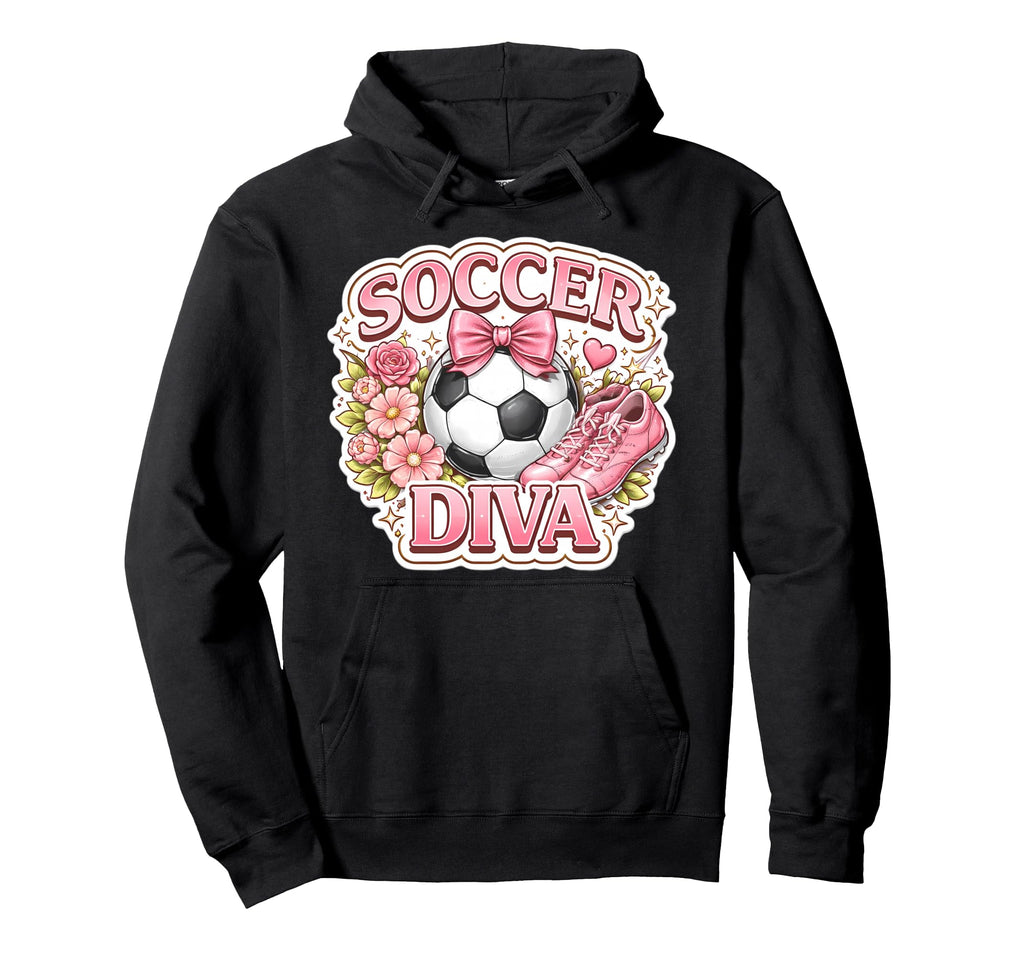 Soccer Diva Player Lover Coach Fan Hoodie - Unique Graphic for Adults