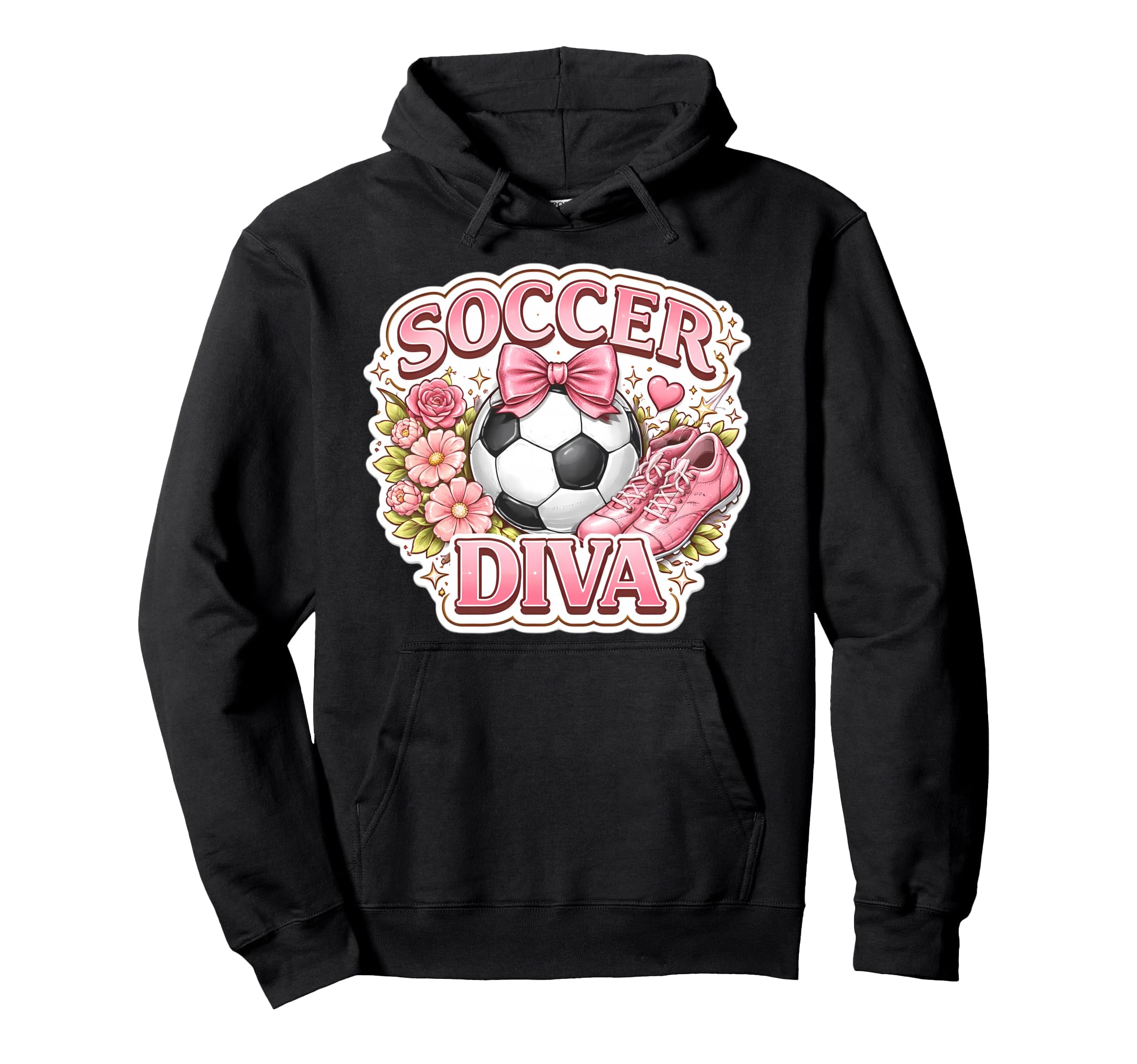 Soccer Diva Player Lover Coach Fan Hoodie - Unique Graphic for Adults