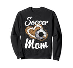Soccer Mom Grandma Leopard Soccer Sweatshirt - Minimalist Print for Adults