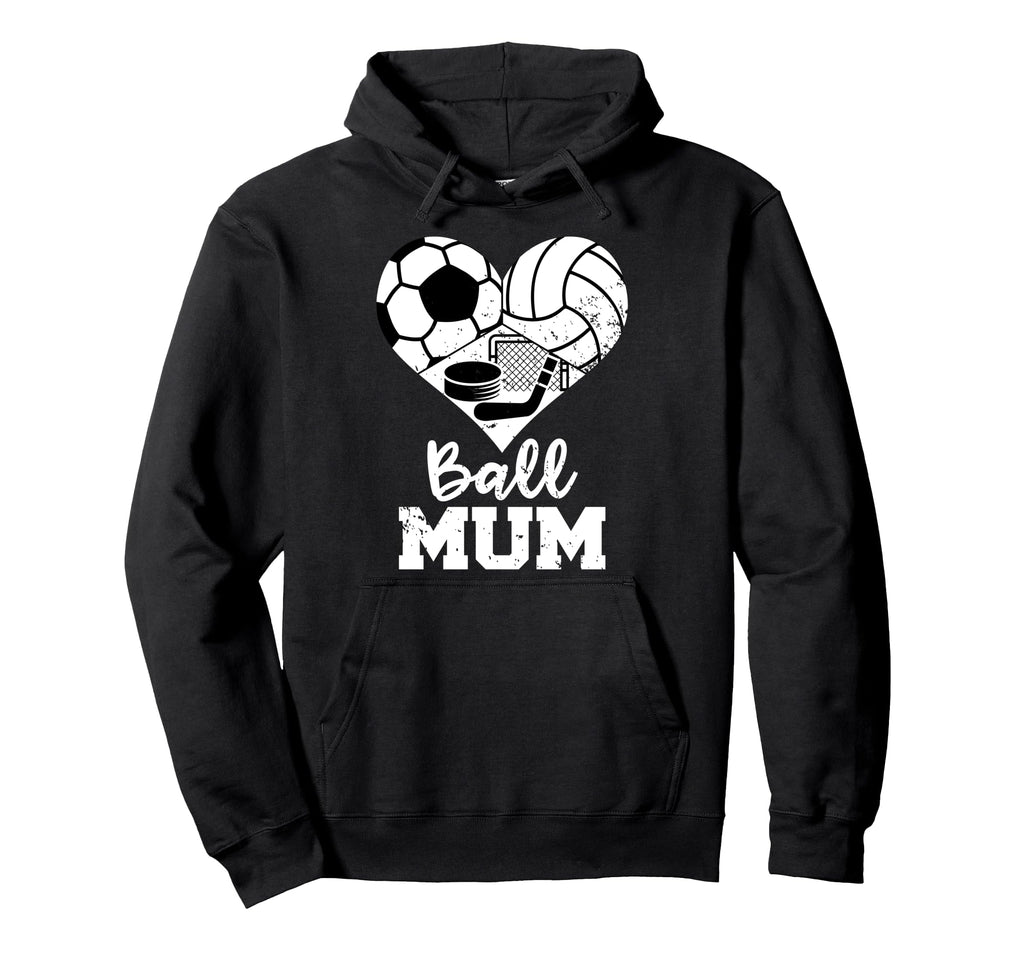 Ball Mum Funny Soccer Volleyball Hoodie - Minimalist Print Men Women