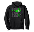 Senior Class 2024 Graduation 2024 Green Hoodie - Graphic Print for Adults