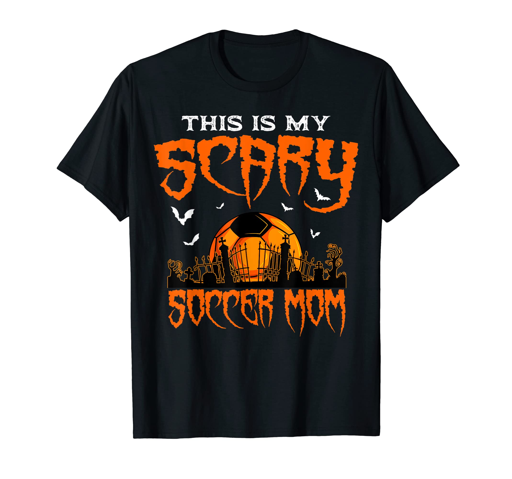 Halloween Scary Soccer Mom Player Ball T-Shirt - Unique Graphic Unisex