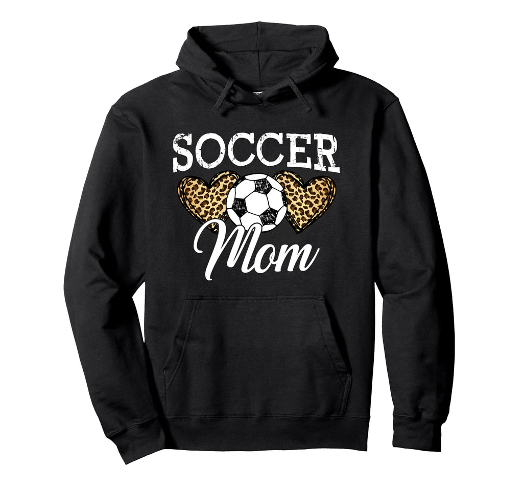 Soccer Mom Mother Leopard Soccer Mom Hoodie - Unique Graphic Men Women
