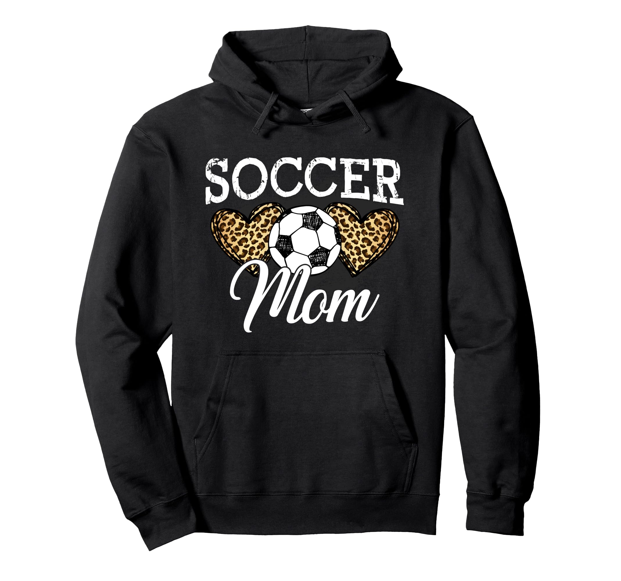 Soccer Mom Mother Leopard Soccer Mom Hoodie - Unique Graphic Men Women