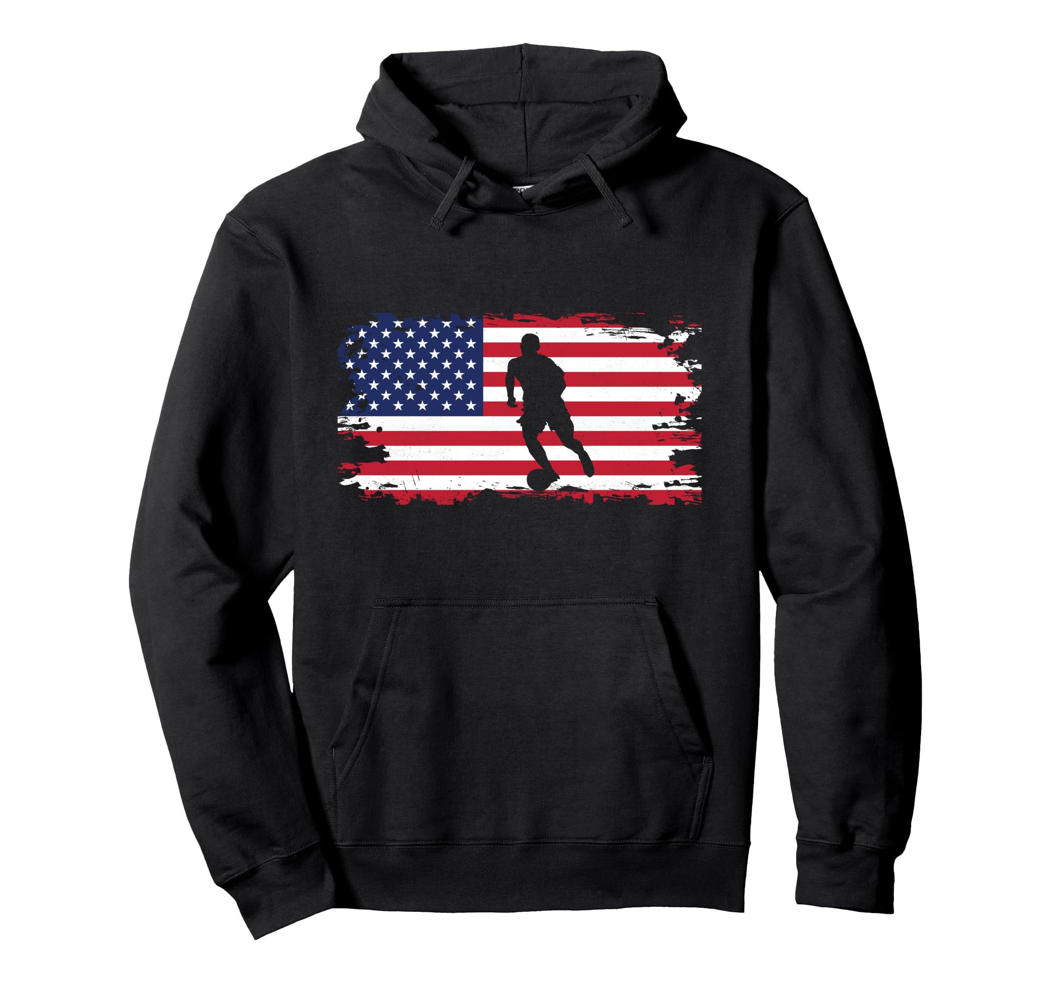 American Flag Soccer Soccer Hoodie - Minimalist Print Men Women