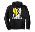 Ball Grandma Heart Soccer Softball Hoodie - Fun Novelty Design Men Women