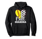 Ball Grandma Heart Soccer Softball Hoodie - Fun Novelty Design Men Women