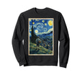 Soccer Player Starry Night Sweatshirt - Casual Everyday Wear for Adults