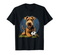 Airedale Terrier Soccer Airedale Terrier T-Shirt - Aesthetic Graphic Unisex