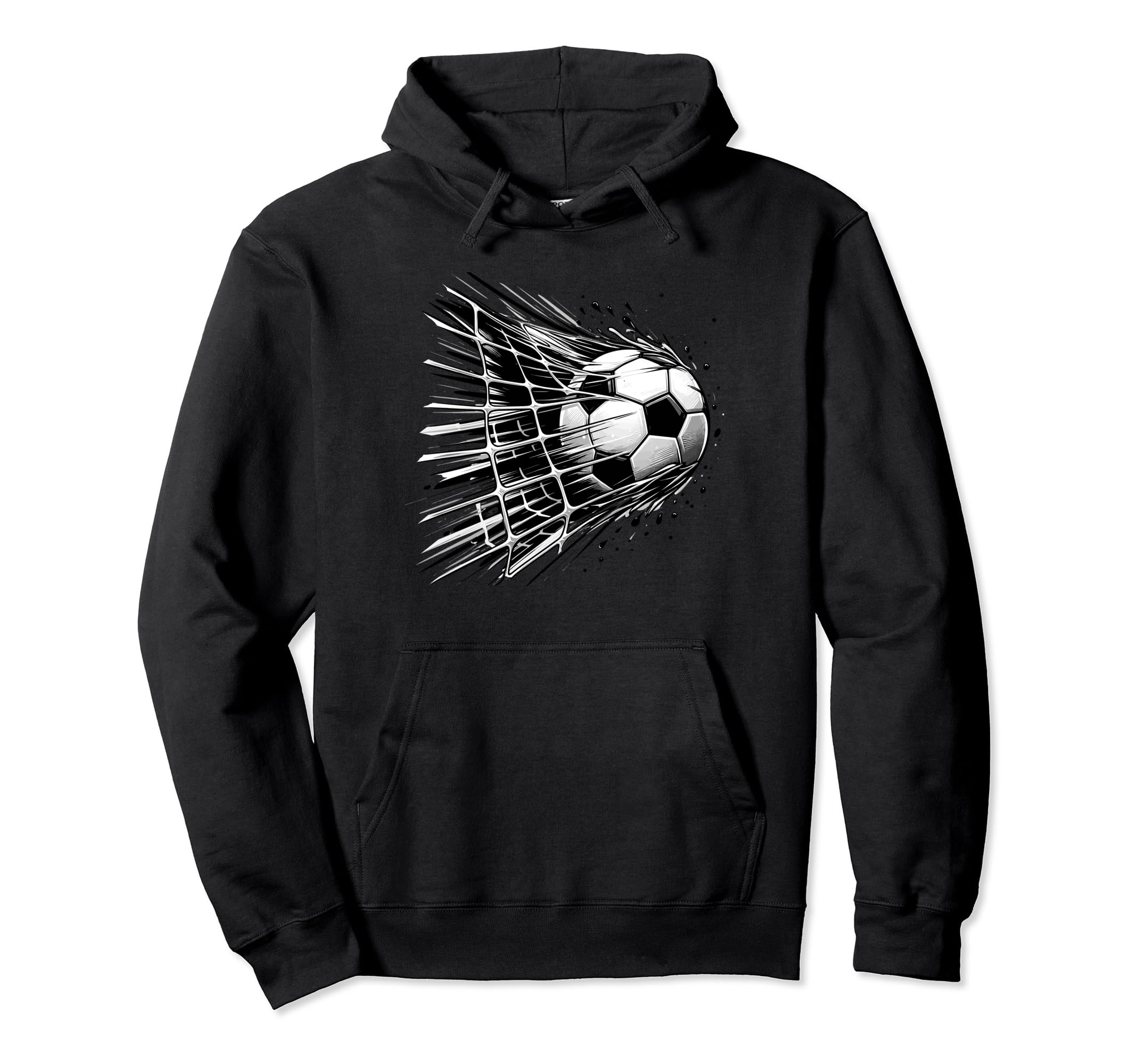 Soccer Ball Net Teens Soccer Hoodie - Casual Everyday Wear for Adults