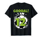 12 Year Old Birthday Soccer Themed T-Shirt - Streetwear Style for Adults