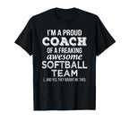 Softball Coach Funny Thank You T-Shirt - Novelty Apparel Men Women