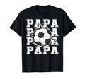 Soccer Papa Cracked Wall Family Matching T-Shirt - Graphic Print Men Women