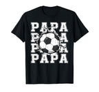Soccer Papa Cracked Wall Family Matching T-Shirt - Graphic Print Men Women