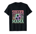 Soccer Mama Soccer Fan Checkered T-Shirt - Minimalist Print for Adults