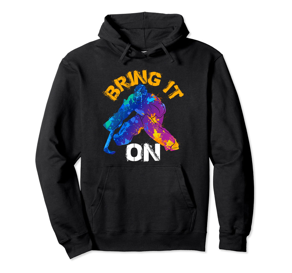 Ice Hockey Player Goalie Goalkeeper Hoodie - Fun Novelty Design Men Women