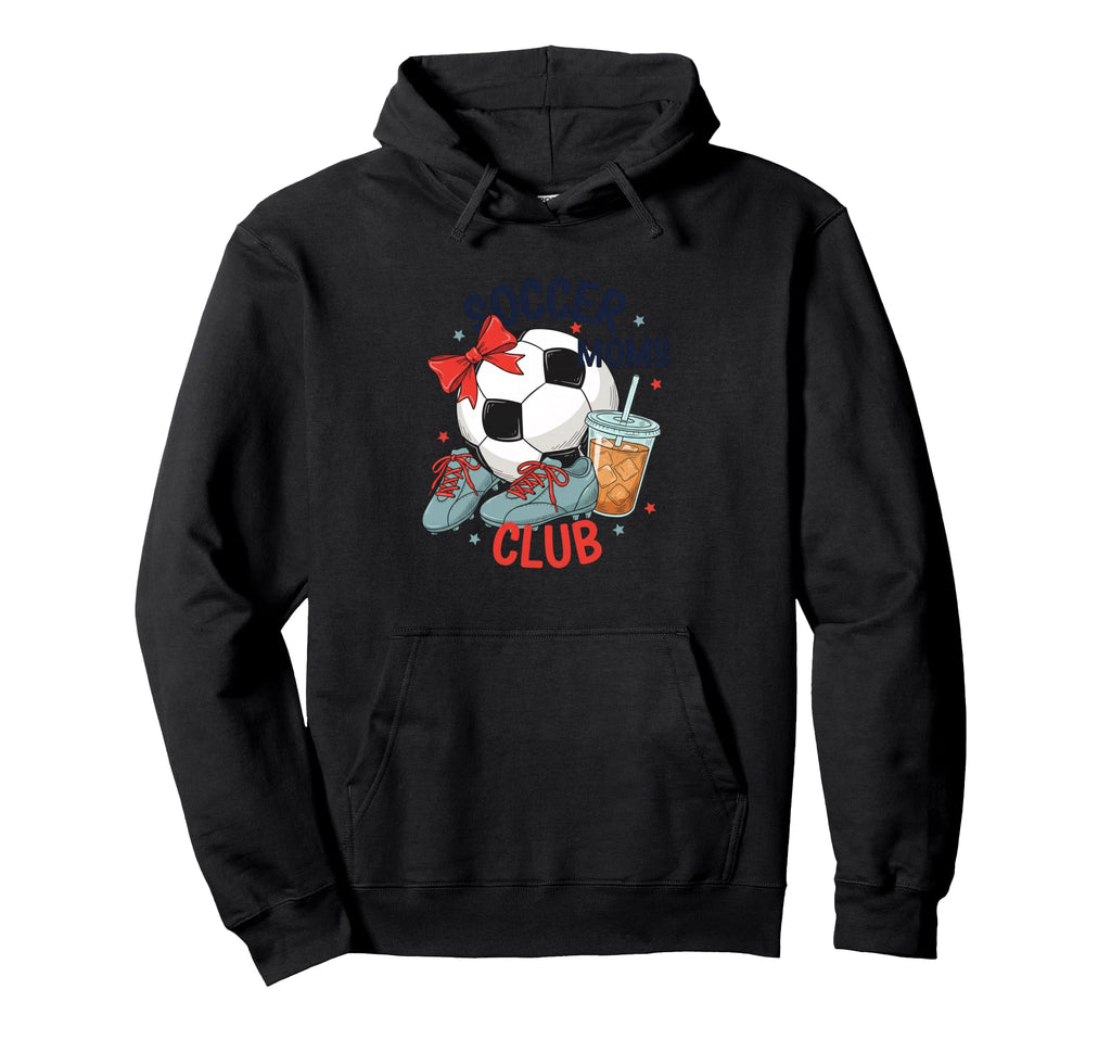 Soccer Moms Club Soccer Mom Mom Hoodie - Fun Novelty Design Unisex