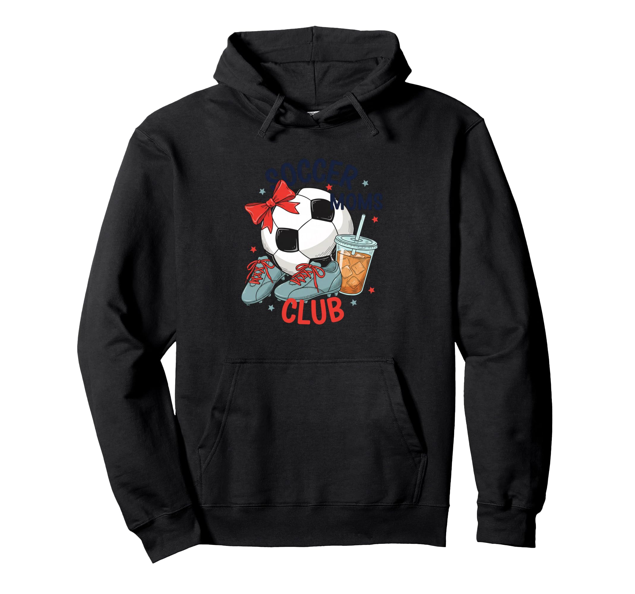 Soccer Moms Club Soccer Mom Mom Hoodie - Fun Novelty Design Unisex