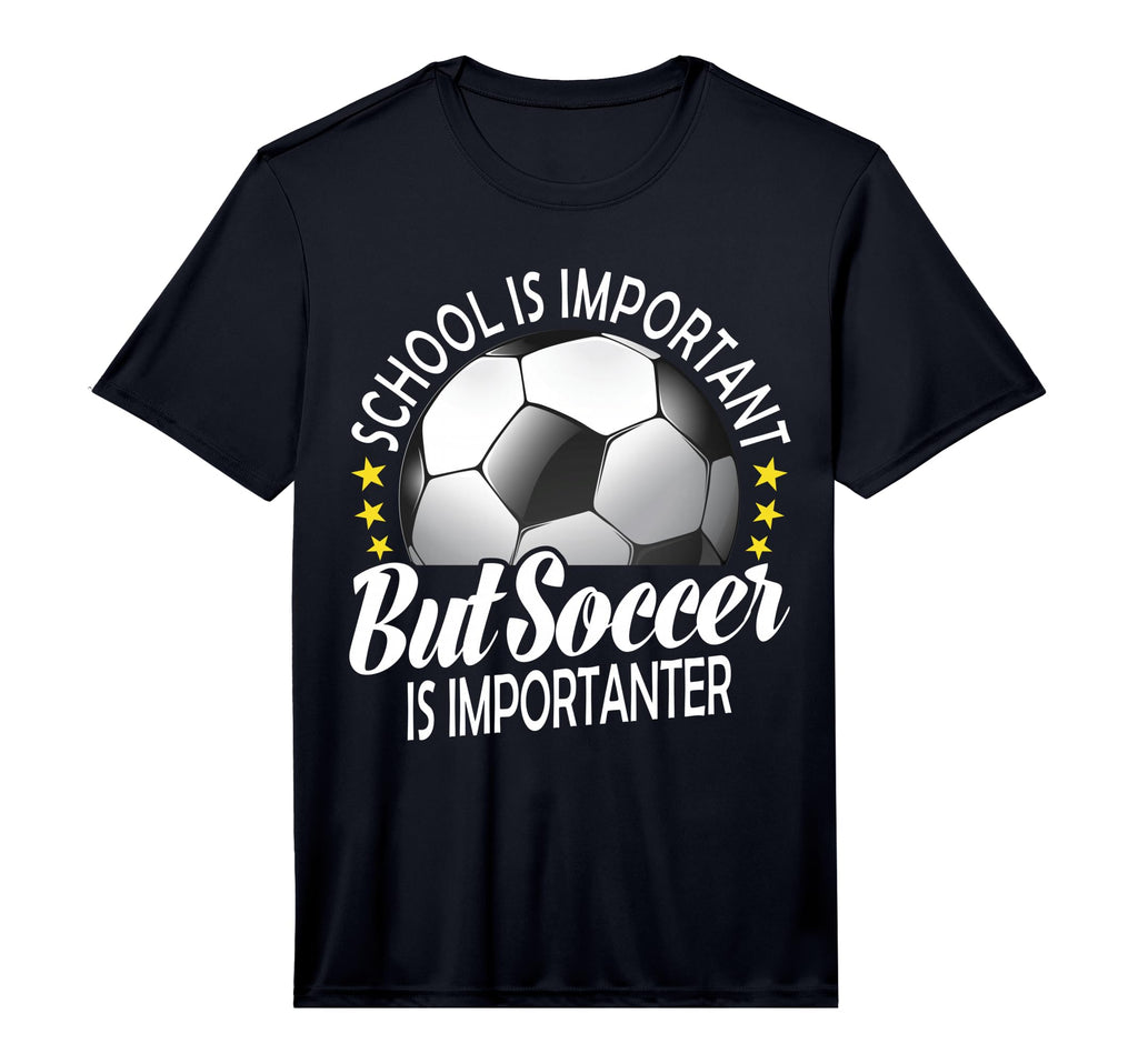 School Is Important But Soccer Is T-Shirt - Custom Art Print for Adults