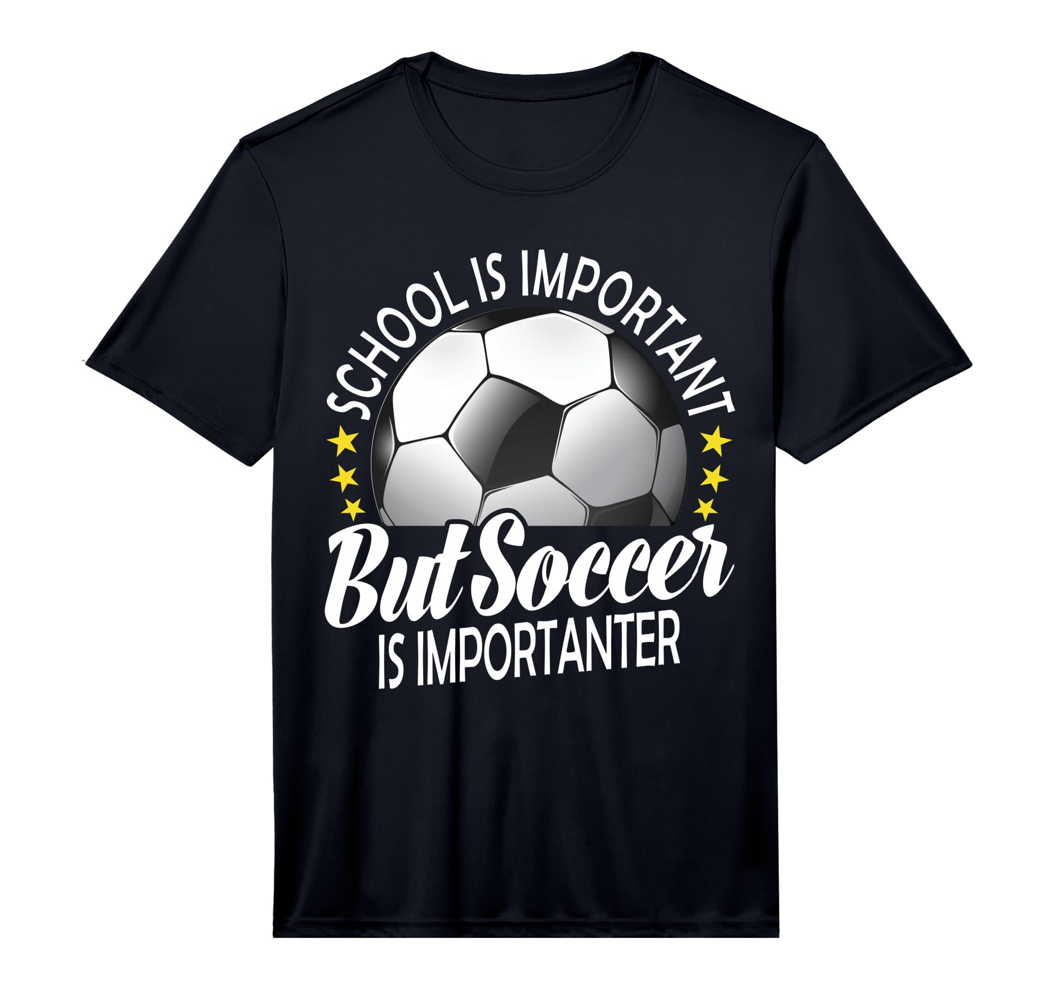 School Is Important But Soccer Is T-Shirt - Custom Art Print for Adults
