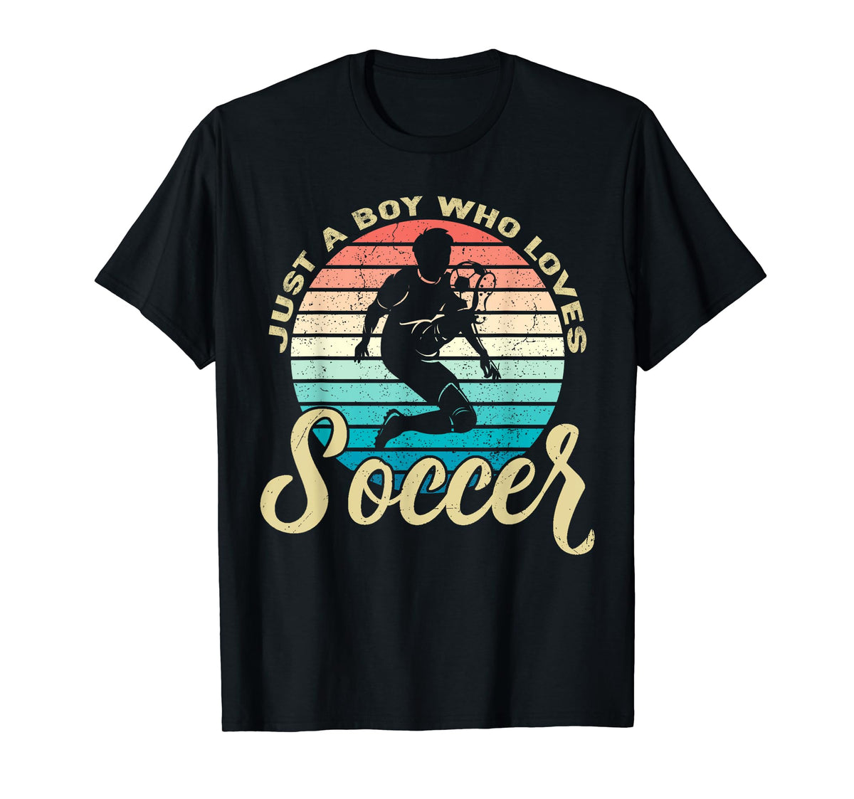 Just Who Loves Soccer Soccer T-Shirt - Minimalist Print Men Women