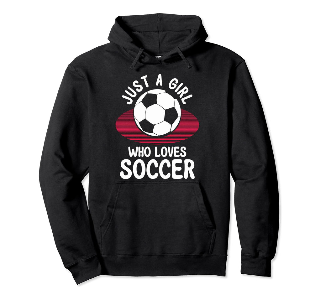 Just Who Loves Soccer Soccer Teams Hoodie - Minimalist Print for Adults