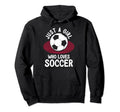 Just Who Loves Soccer Soccer Teams Hoodie - Minimalist Print for Adults