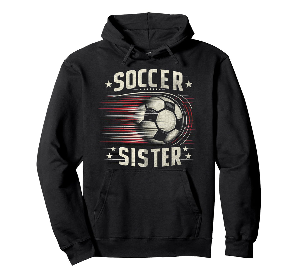 Soccer Sister Football Lover Gifts Hoodie - Minimalist Print for Adults
